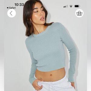 🩵 Garage waffle sweater, Sz M